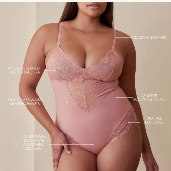 PINSY Sculpting lace shapewear bodysuit - Picture 3 of 9